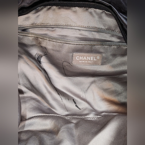 Chanel Black Satin Jumbo Bow Chain Shoulder Bag - Picture 5 of 12